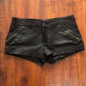 Free people vegan leather shorts